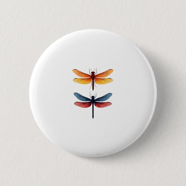 Liebe Libellen Kind klein einfach Minimalistischer Button (Vorderseite)