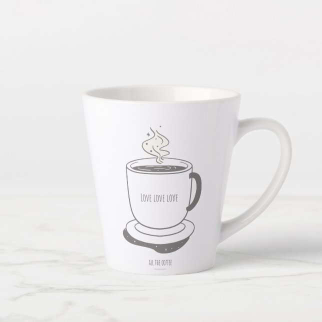 Liebe Liebe den ganzen Kaffee lieben Milchtasse (Rechts)