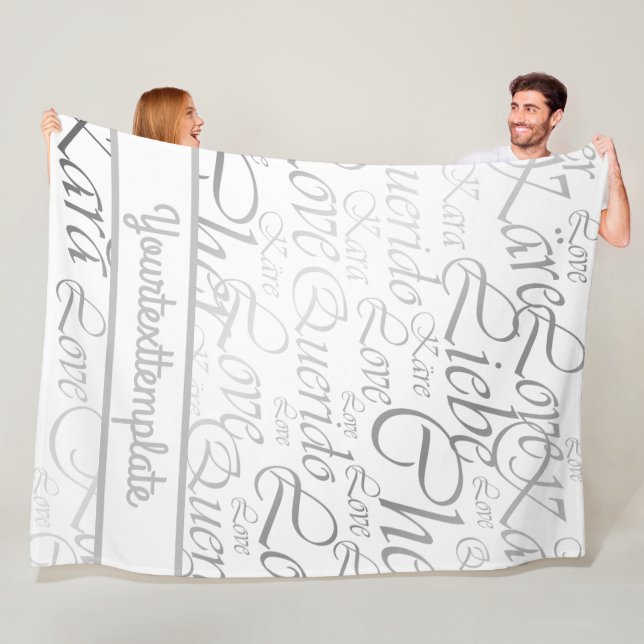 Liebe, liebe,kara,cher,käre,querido,text,Rose,fest Fleecedecke (Beispiel)