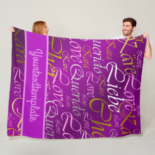 Liebe, liebe,kara,cher,käre,querido,text,Rose,fest Fleecedecke