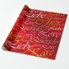 Liebe, liebe,kara,cher,käre,querido,text,Rose,fest Geschenkpapier