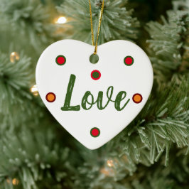 Liebe, Liebe Keramik Ornament