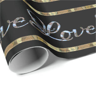 Liebe Liebe Liebe Eleganter Designer Geschenkpapier