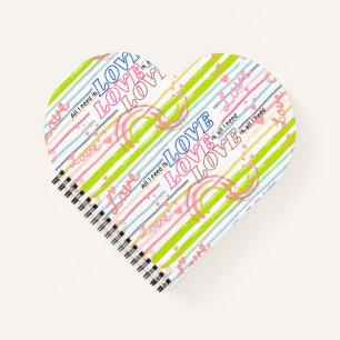 Liebe Liebe Liebe ist alles, was Sie brauchen them Notizbuch