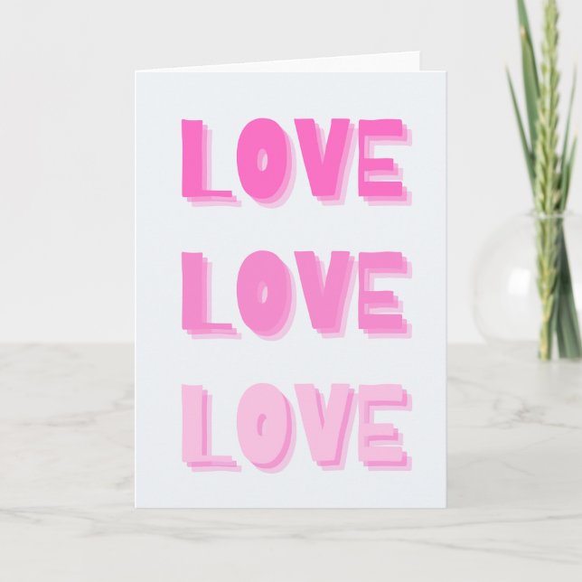Liebe Liebe Liebe Karte (Vorderseite)
