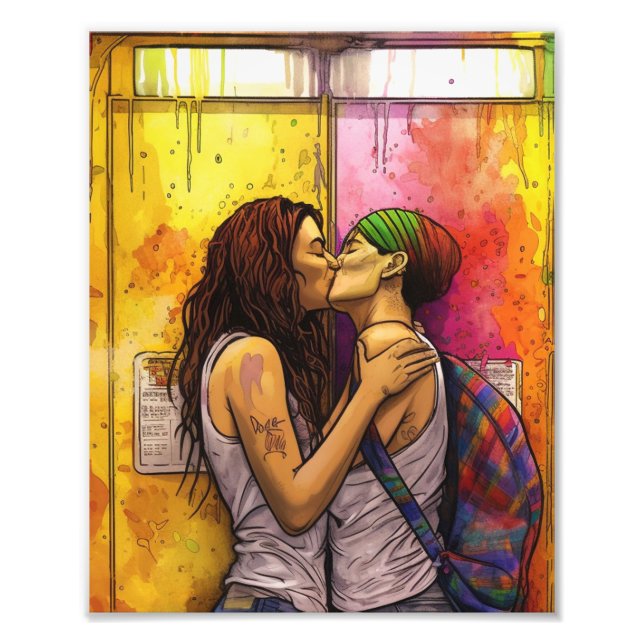 Liebe Liebe Liebe | Lesbischer Stolz Fotodruck (Vorne)
