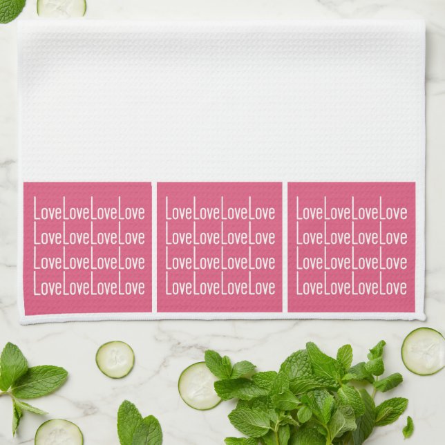 Liebe Liebe Liebe Liebe Küche Handtücher (Gefaltet)
