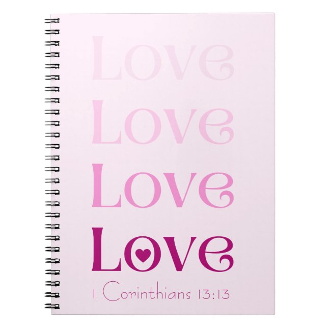 Liebe Liebe Liebe Notebook Notizblock (Vorderseite)