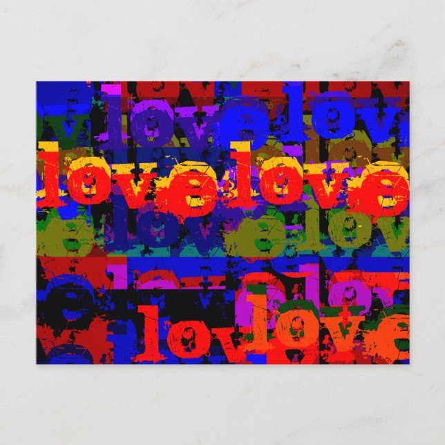 Liebe Liebe Zeitgenössische Stadtkunst Postkarte (Vorderseite)