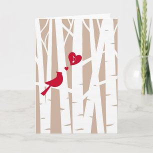 Liebe-Lied des Valentines Tages, Kardinal im Feiertagskarte