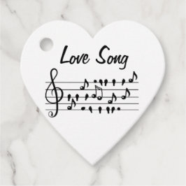 Liebe-Lied, Vögel, die zwischen den musikalischen  Geschenkanhänger