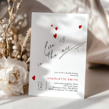 Liebe liegt im Air Simple Modern Brautparty
