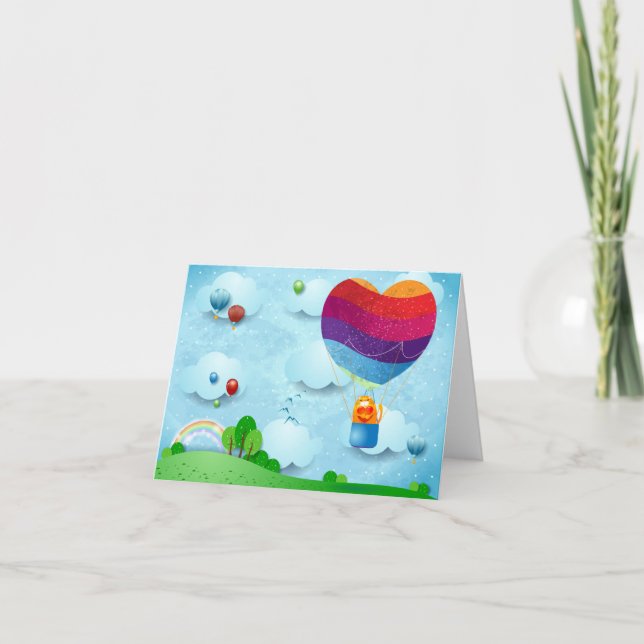 Liebe liegt in der Luft Feiertagskarte (Vorderseite)