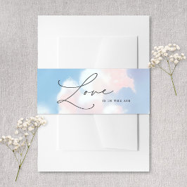 Liebe liegt in der Luft Gemalter blauer Himmel Wol Einladungsbanderole