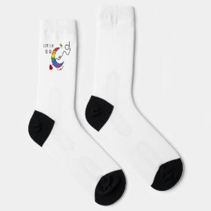 Liebe liegt in der Luft Regenbogen-LGBTQ-Flagge Socken