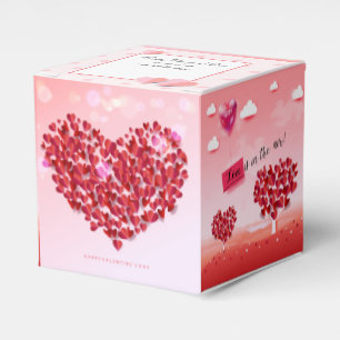 "Liebe liegt in der Luft!" schöne Liebesbaum-Herze Geschenkschachtel