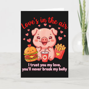Liebe liegt in der Luft Süßes Schwein Shirt Kawaii Karte