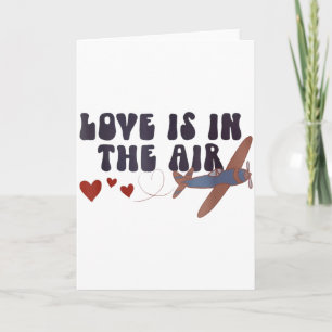 Liebe liegt in der Luft Valentins-Flugzeug  Karte