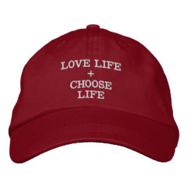 Liebe Life + Life Pro Life auswählen Bestickte Baseballkappe