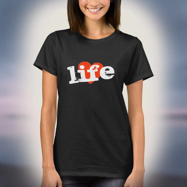 Liebe Life! Red Heart Design. T-Shirt (Von Creator hochgeladen)