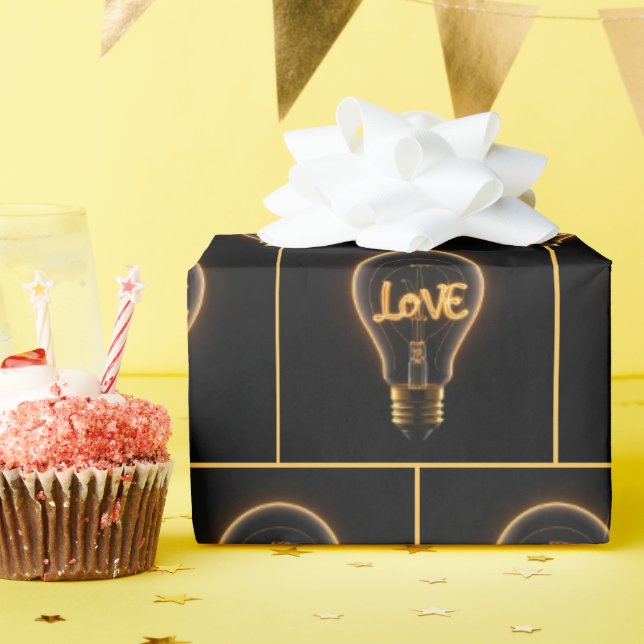 Liebe Light Bulle Geschenkpapier (Geburtstagsparty)
