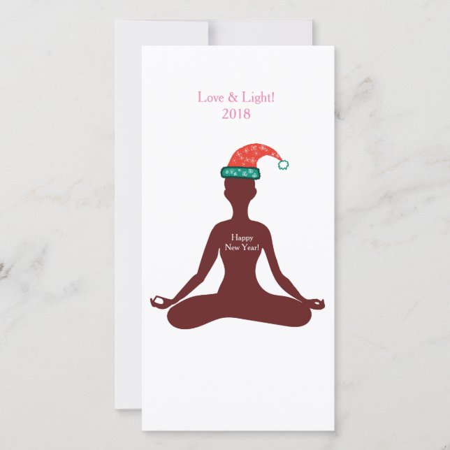 Liebe Light Happy Yoga New year Einladung Card (Vorderseite)