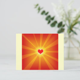 Liebe Light Shine Line Postkarte
