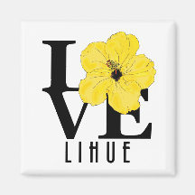 LIEBE Lihue Hawaii Gelber Hibiskus