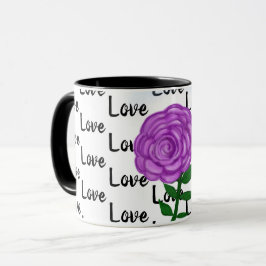Liebe Lila Blume Tasse