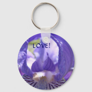 LIEBE! Lila Iris-Blume-Schlüsselanhänger der Schlü Schlüsselanhänger