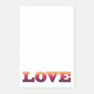 Liebe lila, rosa Post, Notizen