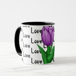 Liebe Lila Tulip Tasse