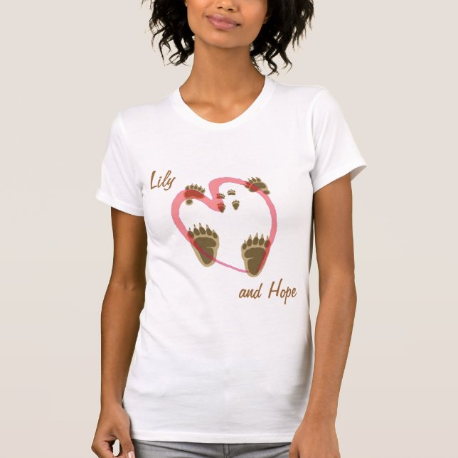 Liebe-Lilie und Hoffnung T-Shirt (Vorderseite)