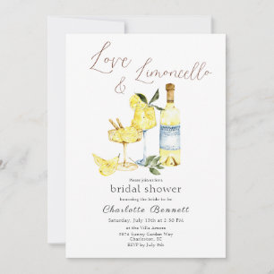 Liebe Limoncello Cocktail Brautparty Einladung