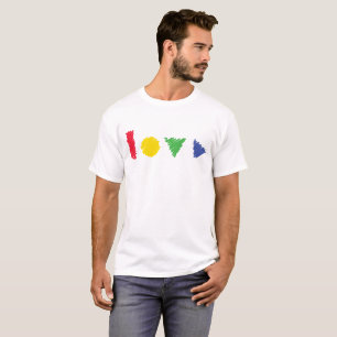 Liebe-Linienformen (geometrische Symbole) T-Shirt