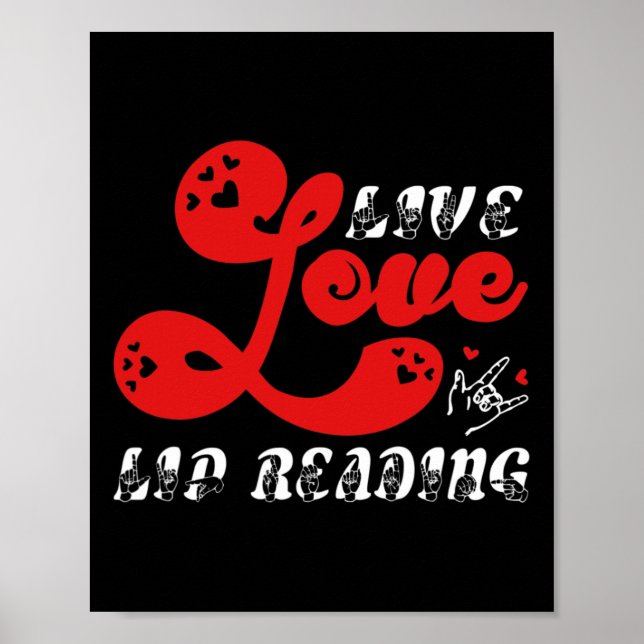 Liebe Lip Lesen Hörverlust Bewusstsein Poster (Vorne)