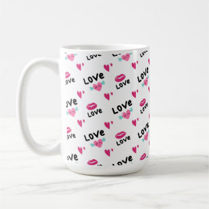 Liebe Lips and Hearffee Tasse