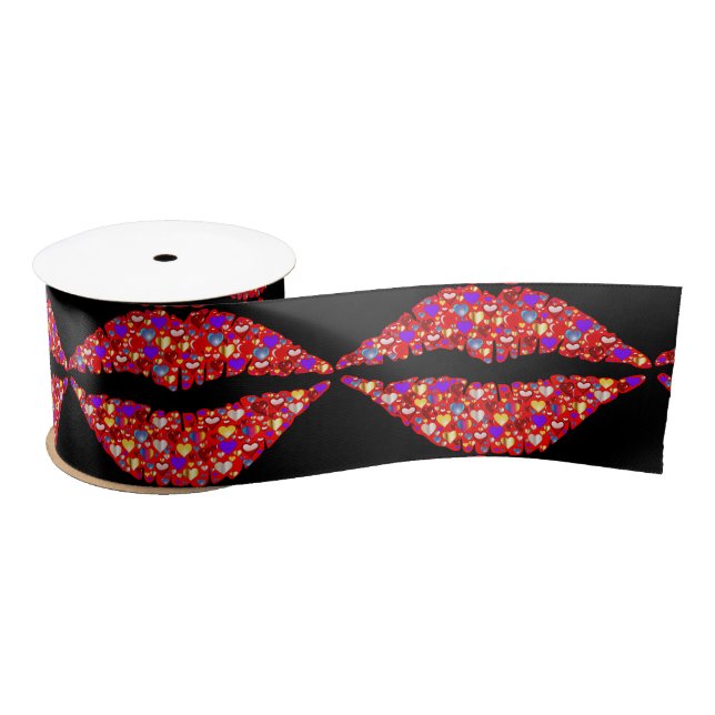 Liebe Lips Band Satinband (Spule)