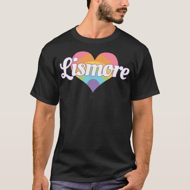 Liebe Lismore - Australien - Rainbow Heart Lismore T-Shirt (Vorderseite)