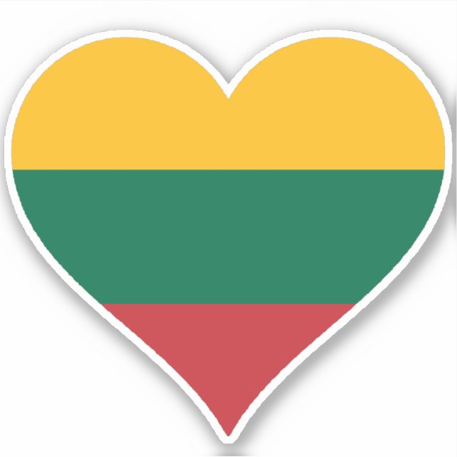 Liebe Litauische Flagge Aufkleber (Vorderseite)