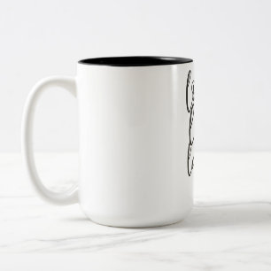 Liebe, Live, Lachen Zweifarbige Tasse