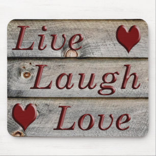 Liebe Live-Laugh am Rande einer Scheune Mousepad
