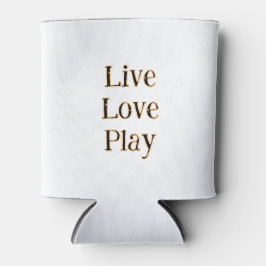 Liebe live spielen Schwarz-Orange Sportler modern  Dosenkühler