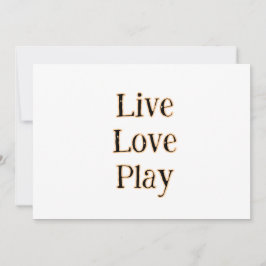 Liebe live spielen Schwarz-Orange Sportler modern  Einladung