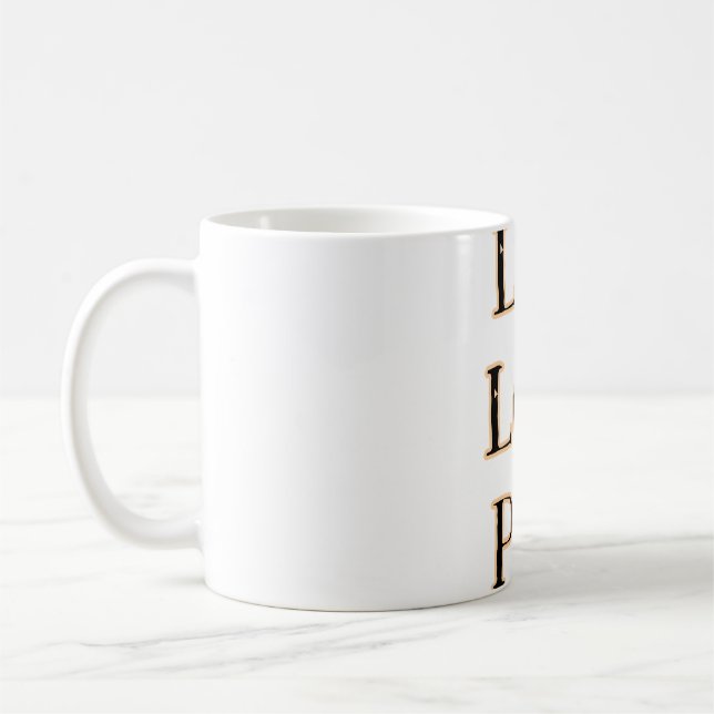 Liebe live spielen Schwarz-Orange Sportler modern  Kaffeetasse (Links)