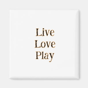 Liebe live spielen Schwarz-Orange Sportler modern  Magnet