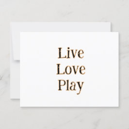 Liebe live spielen Schwarz-Orange Sportler modern  Postkarte