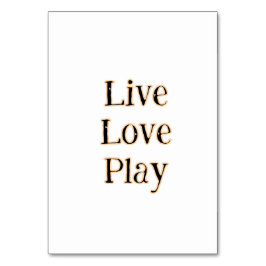 Liebe live spielen Schwarz-Orange Sportler modern  Tischnummer