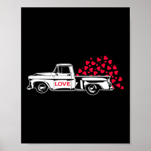 Liebe LKW Herzabholung Valentinstag Poster