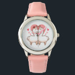 Liebe Llama Kids Watch Armbanduhr<br><div class="desc">Liebe liegt in der Luft! Dieser Gegenstand ist mit bezaubernden Lamas in Liebe, süßen Leckereien und Herzen geschmückt!</div>